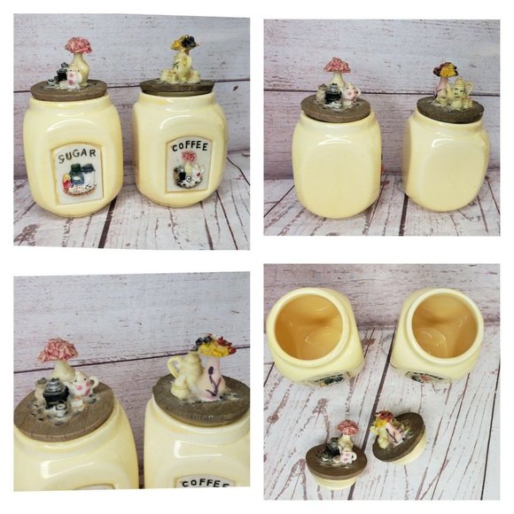 Rare Sugar And Coffee Container Set With Exclusive Design Covers - Picture 5 of 8